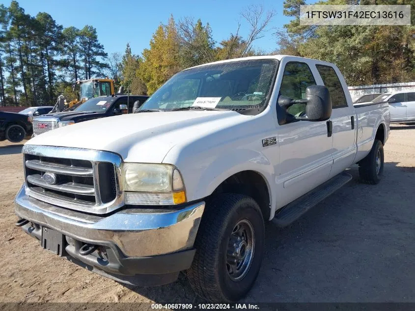 2002 Ford Super Duty F-350 Srw Lariat/Xl/Xlt VIN: 1FTSW31F42EC13616 Lot: 40687909