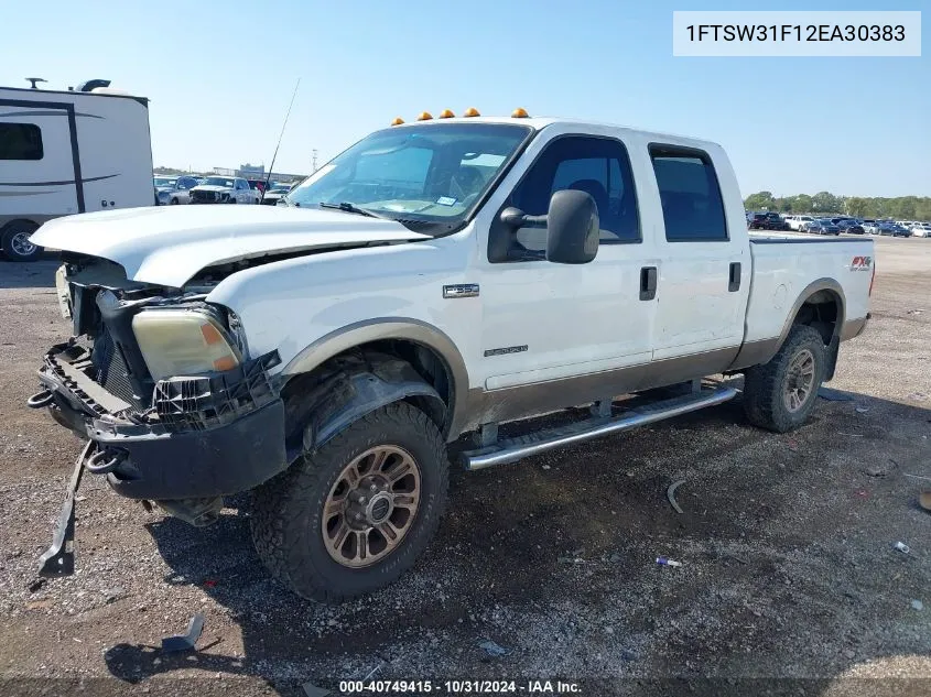 1FTSW31F12EA30383 2002 Ford F-350 Lariat/Xl/Xlt