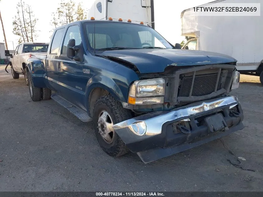 2002 Ford F-350 Lariat/Xl/Xlt VIN: 1FTWW32F52EB24069 Lot: 40778234