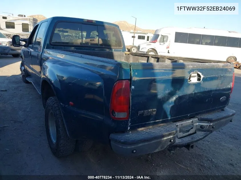 2002 Ford F-350 Lariat/Xl/Xlt VIN: 1FTWW32F52EB24069 Lot: 40778234