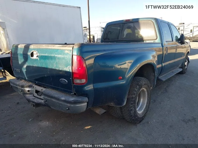 2002 Ford F-350 Lariat/Xl/Xlt VIN: 1FTWW32F52EB24069 Lot: 40778234