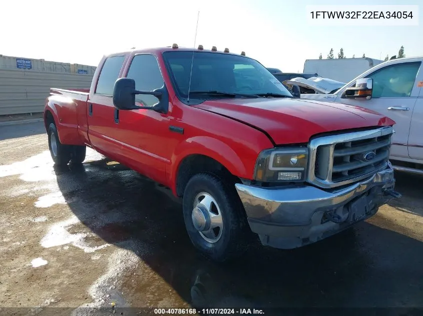 2002 Ford F-350 Lariat/Xl/Xlt VIN: 1FTWW32F22EA34054 Lot: 40786168