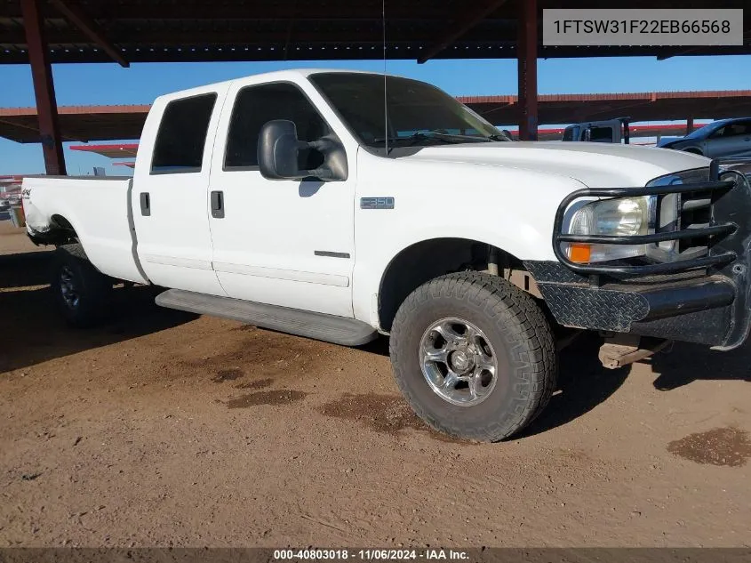 2002 Ford F-350 Lariat/Xl/Xlt VIN: 1FTSW31F22EB66568 Lot: 40803018