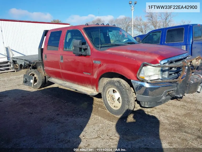 2002 Ford F350 Lariat/Xl/Xlt VIN: 1FTWW33F22EA42900 Lot: 40827391