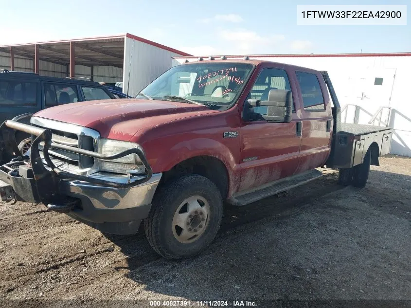 2002 Ford F350 Lariat/Xl/Xlt VIN: 1FTWW33F22EA42900 Lot: 40827391