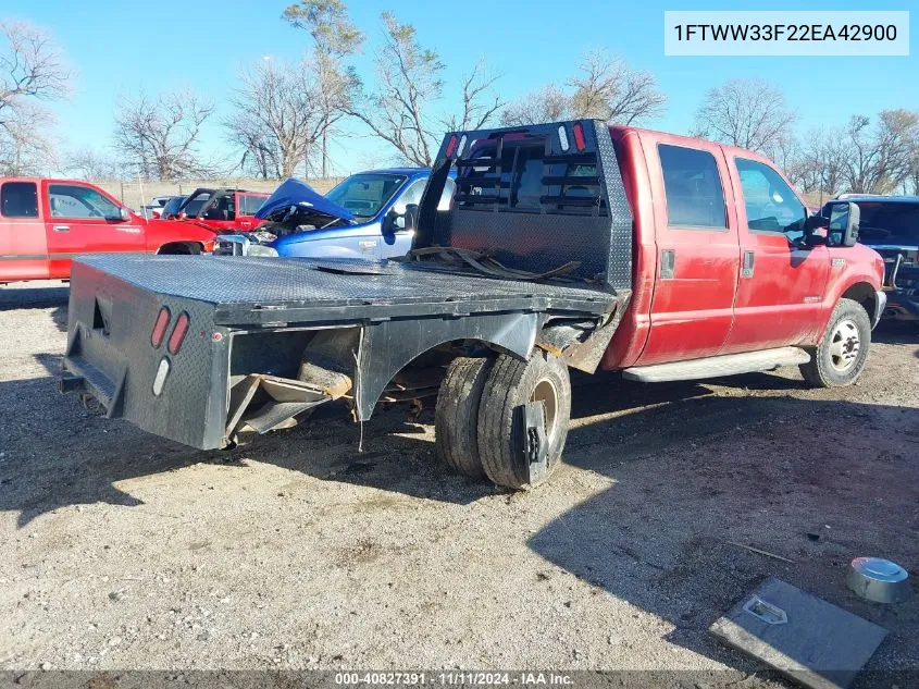 2002 Ford F350 Lariat/Xl/Xlt VIN: 1FTWW33F22EA42900 Lot: 40827391