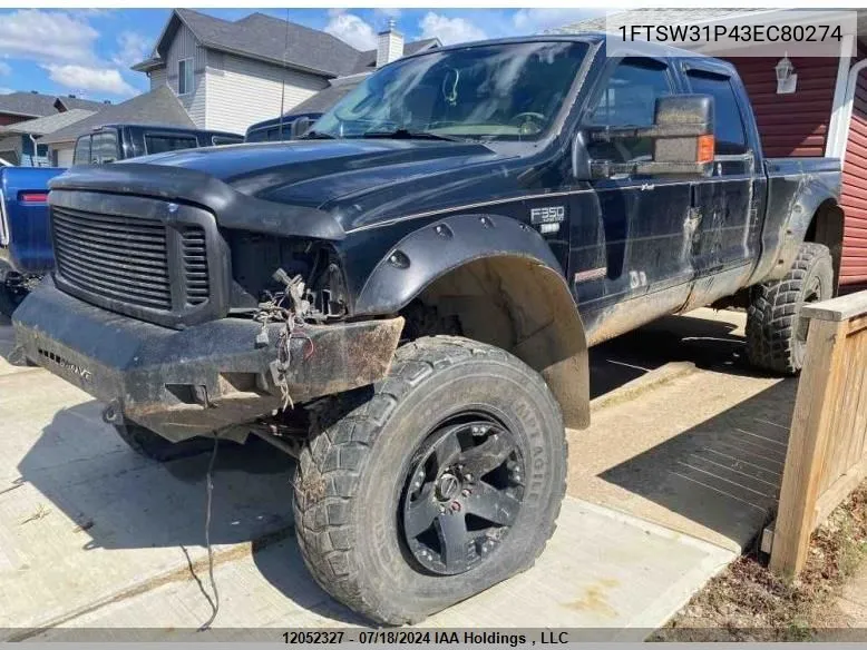 2003 Ford Super Duty F-350 Srw VIN: 1FTSW31P43EC80274 Lot: 12052327