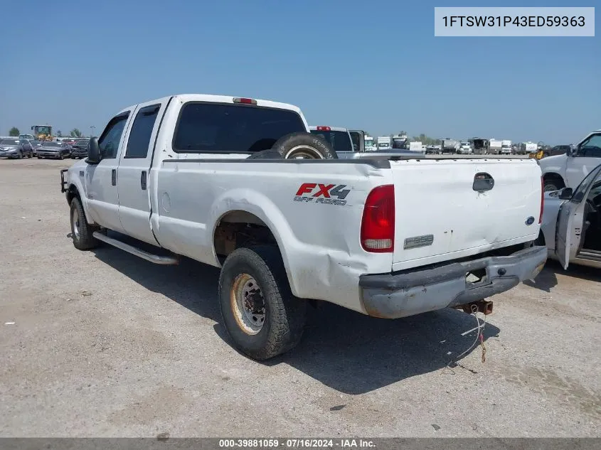 1FTSW31P43ED59363 2003 Ford F-350 Lariat/Xl/Xlt