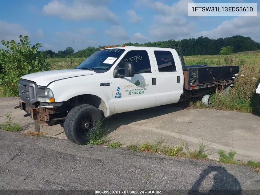 2003 Ford F-350 Lariat/Xl/Xlt VIN: 1FTSW31L13ED55610 Lot: 39930781