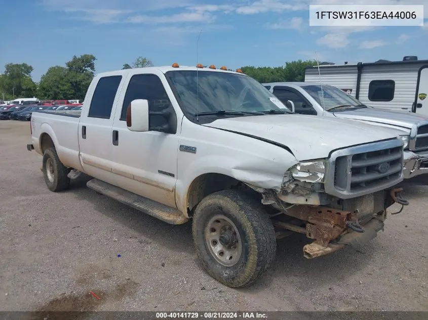 2003 Ford F-350 Lariat/Xl/Xlt VIN: 1FTSW31F63EA44006 Lot: 40141729