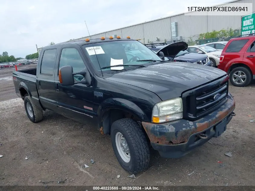 2003 Ford F-350 Lariat/Xl/Xlt VIN: 1FTSW31PX3ED86941 Lot: 40223585