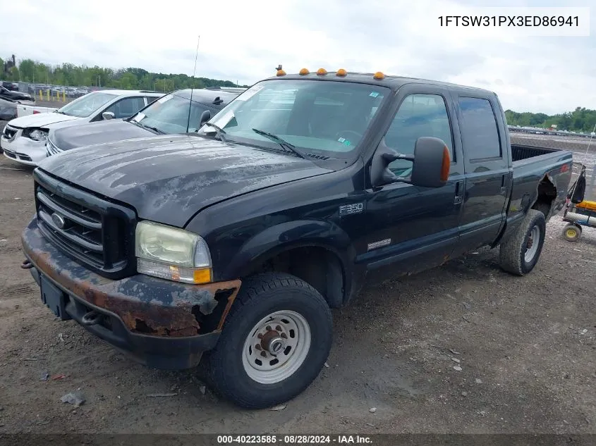 2003 Ford F-350 Lariat/Xl/Xlt VIN: 1FTSW31PX3ED86941 Lot: 40223585