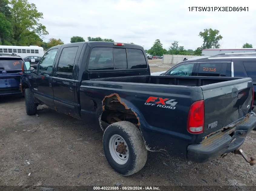 2003 Ford F-350 Lariat/Xl/Xlt VIN: 1FTSW31PX3ED86941 Lot: 40223585