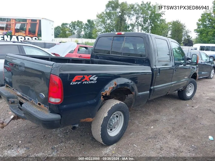 2003 Ford F-350 Lariat/Xl/Xlt VIN: 1FTSW31PX3ED86941 Lot: 40223585