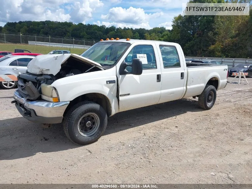 2003 Ford F-350 Lariat/Xl/Xlt VIN: 1FTSW31F23EA69467 Lot: 40298560