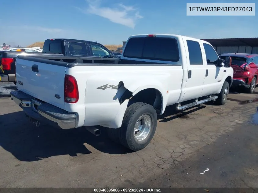 2003 Ford F350 Super Duty VIN: 1FTWW33P43ED27043 Lot: 40395866