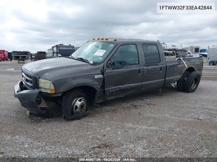 2003 Ford F-350 Lariat/Xl/Xlt VIN: 1FTWW32F33EA42844 Lot: 40407106