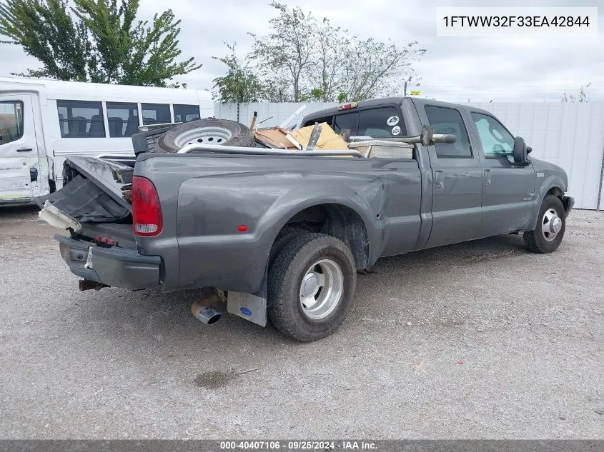 2003 Ford F-350 Lariat/Xl/Xlt VIN: 1FTWW32F33EA42844 Lot: 40407106