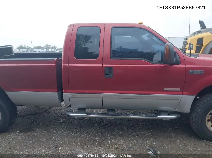 2003 Ford F-350 Lariat/Xl/Xlt VIN: 1FTSX31P53EB67821 Lot: 40479452