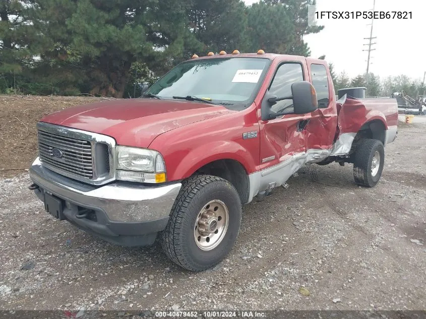 2003 Ford F-350 Lariat/Xl/Xlt VIN: 1FTSX31P53EB67821 Lot: 40479452