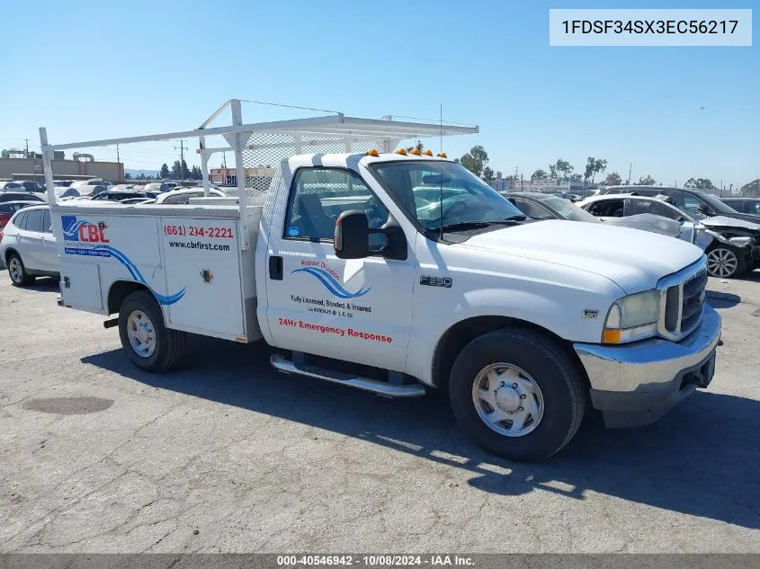 2003 Ford F350 Srw Super Duty VIN: 1FDSF34SX3EC56217 Lot: 40546942