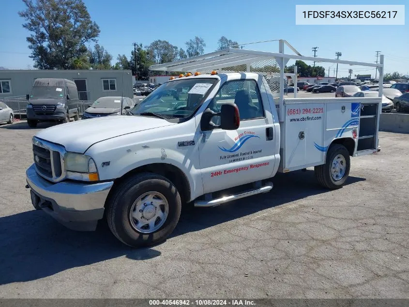 2003 Ford F350 Srw Super Duty VIN: 1FDSF34SX3EC56217 Lot: 40546942