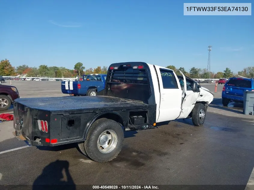 2003 Ford F-350 Lariat/Xl/Xlt VIN: 1FTWW33F53EA74130 Lot: 40549028