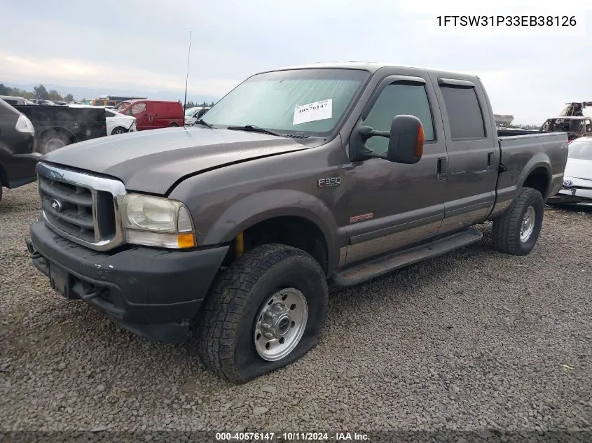 1FTSW31P33EB38126 2003 Ford F-350 Srw Super Duty