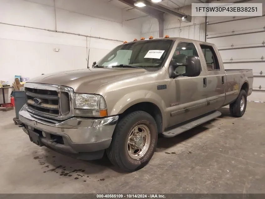 2003 Ford F-350 Lariat/Xl/Xlt VIN: 1FTSW30P43EB38251 Lot: 40585109