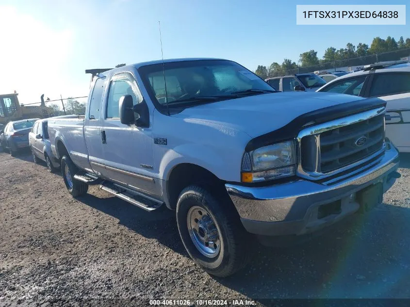 2003 Ford F-350 Lariat/Xl/Xlt VIN: 1FTSX31PX3ED64838 Lot: 40611026