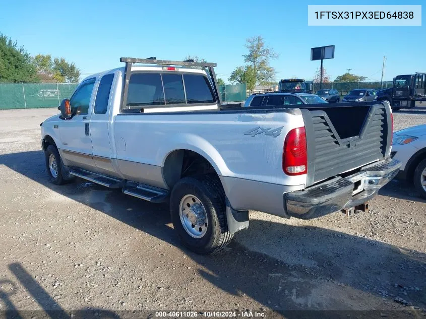 2003 Ford F-350 Lariat/Xl/Xlt VIN: 1FTSX31PX3ED64838 Lot: 40611026