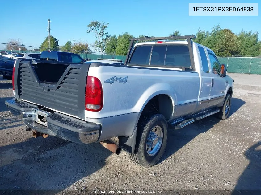 2003 Ford F-350 Lariat/Xl/Xlt VIN: 1FTSX31PX3ED64838 Lot: 40611026