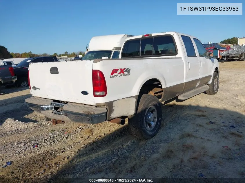 2003 Ford F-350 Lariat/Xl/Xlt VIN: 1FTSW31P93EC33953 Lot: 40680843