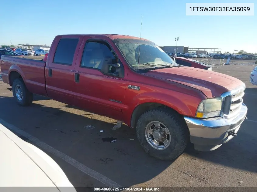 2003 Ford F350 Srw Super Duty VIN: 1FTSW30F33EA35099 Lot: 40686725