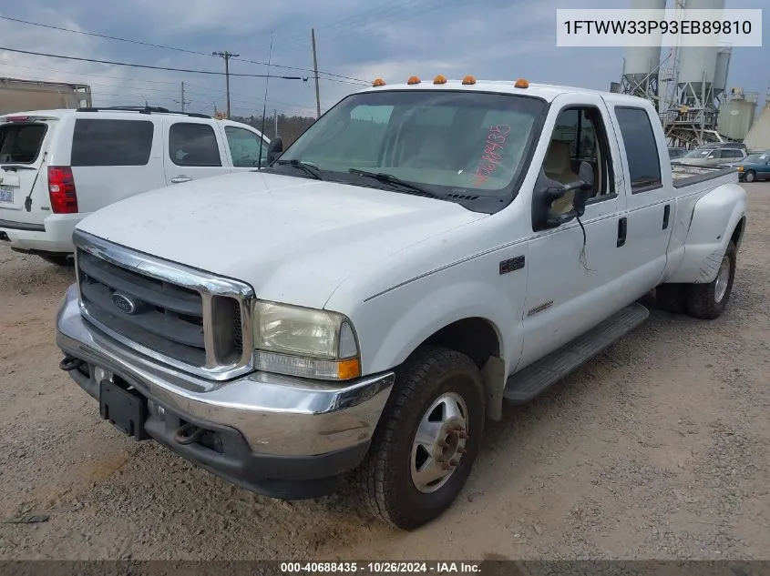 2003 Ford F-350 Lariat/Xl/Xlt VIN: 1FTWW33P93EB89810 Lot: 40688435