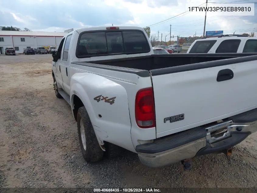 2003 Ford F-350 Lariat/Xl/Xlt VIN: 1FTWW33P93EB89810 Lot: 40688435