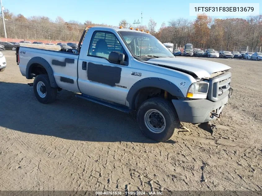 2003 Ford F-350 Xl/Xlt VIN: 1FTSF31F83EB13679 Lot: 40761538