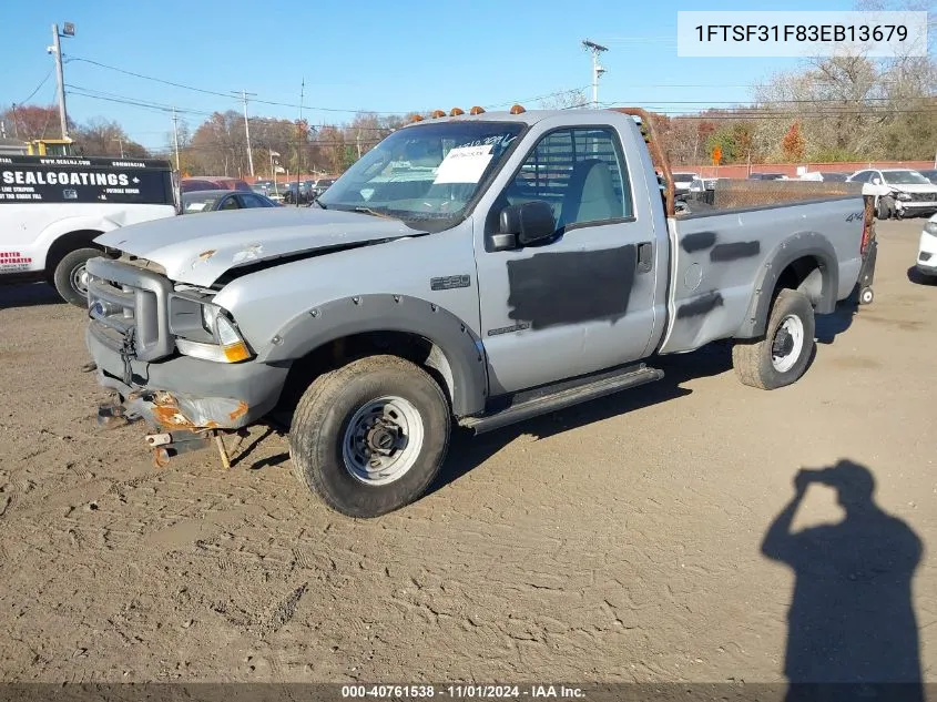 2003 Ford F-350 Xl/Xlt VIN: 1FTSF31F83EB13679 Lot: 40761538