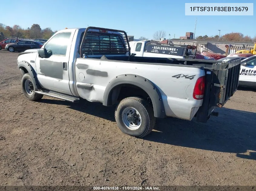 2003 Ford F-350 Xl/Xlt VIN: 1FTSF31F83EB13679 Lot: 40761538