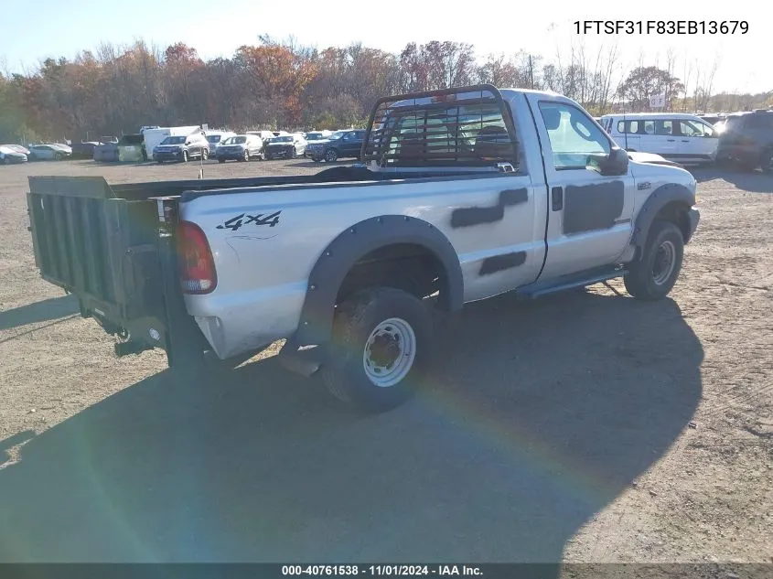 2003 Ford F-350 Xl/Xlt VIN: 1FTSF31F83EB13679 Lot: 40761538