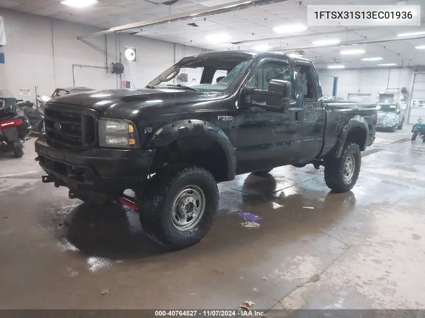 2003 Ford F-350 Lariat/Xl/Xlt VIN: 1FTSX31S13EC01936 Lot: 40764527