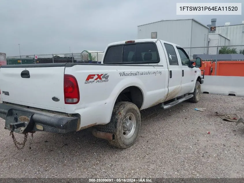 1FTSW31P64EA11520 2004 Ford F-350 Lariat/Xl/Xlt