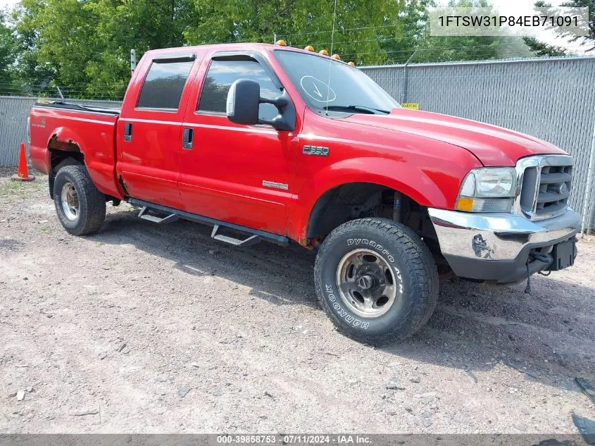 2004 Ford F-350 VIN: 1FTSW31P84EB71091 Lot: 39858753