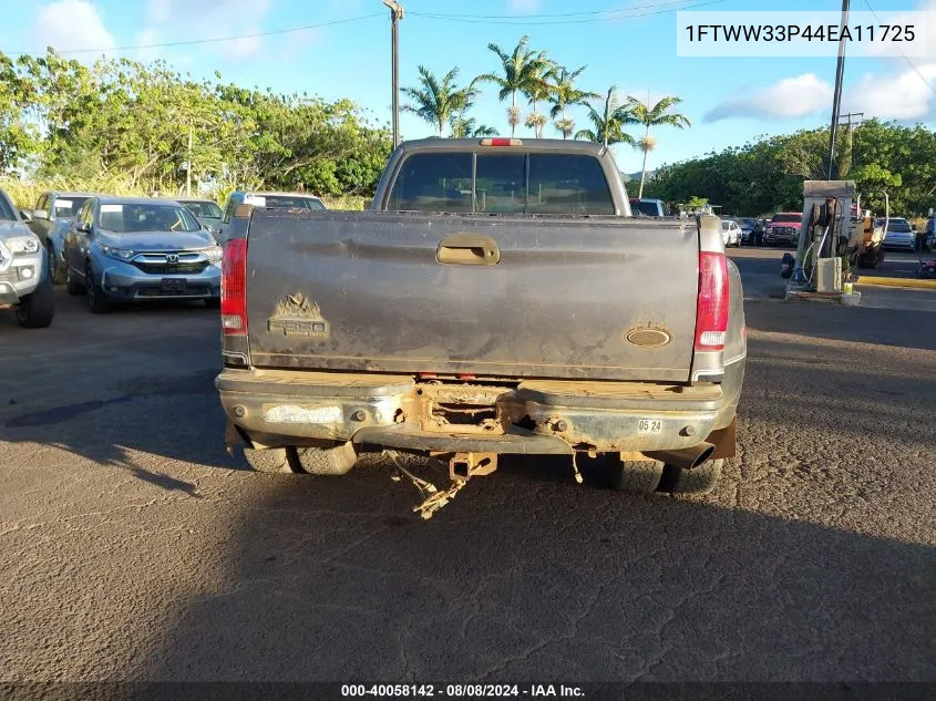 2004 Ford F-350 Lariat/Xl/Xlt VIN: 1FTWW33P44EA11725 Lot: 40058142