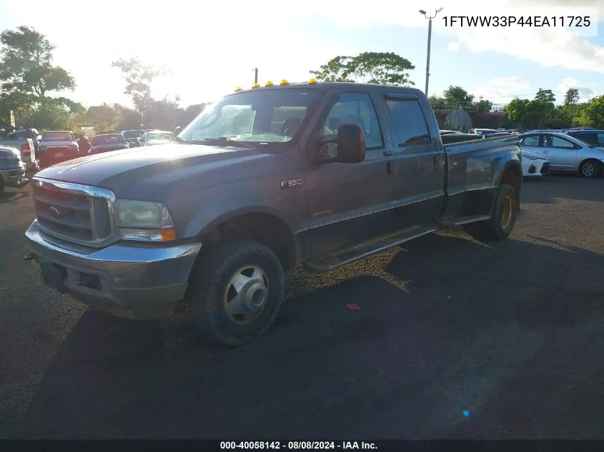 2004 Ford F-350 Lariat/Xl/Xlt VIN: 1FTWW33P44EA11725 Lot: 40058142