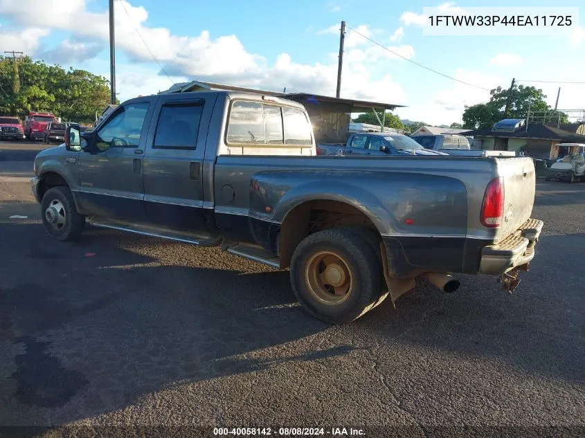 2004 Ford F-350 Lariat/Xl/Xlt VIN: 1FTWW33P44EA11725 Lot: 40058142