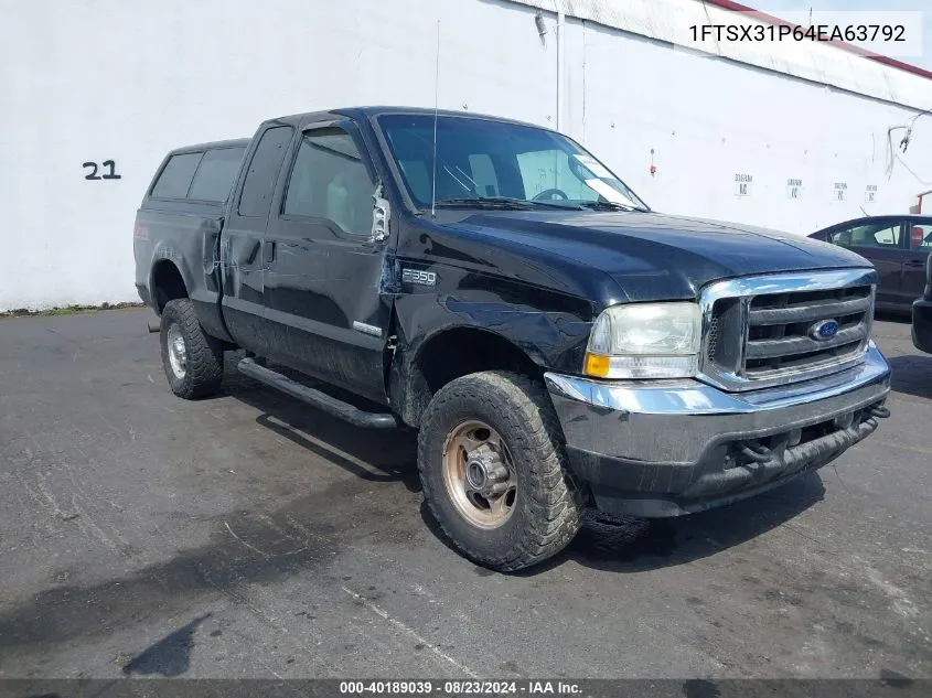 2004 Ford F-350 Lariat/Xl/Xlt VIN: 1FTSX31P64EA63792 Lot: 40189039