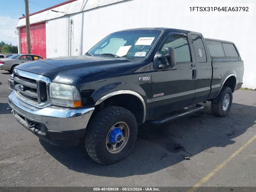 2004 Ford F-350 Lariat/Xl/Xlt VIN: 1FTSX31P64EA63792 Lot: 40189039