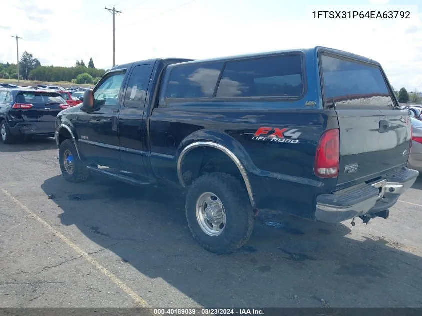 2004 Ford F-350 Lariat/Xl/Xlt VIN: 1FTSX31P64EA63792 Lot: 40189039