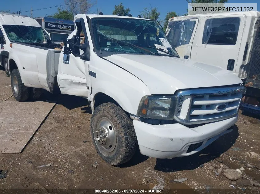 2004 Ford F-350 Xl/Xlt VIN: 1FTWF32P74EC51532 Lot: 40252305